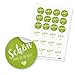 Produktbild itenga 24x Sticker"Schön dass du da bist" frühlingsgrün grün (Motiv 98)