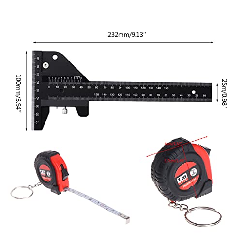 Règle en T menuisier avec guide d'angle multilatéral pour traçage rapide - 2