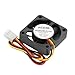 WDERAIR 40mm x 10mm 12V DC Brushless Cooling Fan High Speed 4500RPM 3Pin for Radiator/Electronics/DIY Replacement Cooling, Small Electric Ventilation Projects (1.5 Inch, Black，2Pack)