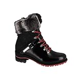  Rossignol Boots avec Fourrure MEGEVE Noir/Rouge