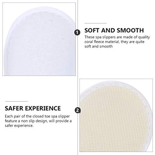 Lurrose 12 paar wegwerppantoffels koraal fleece - Image 8