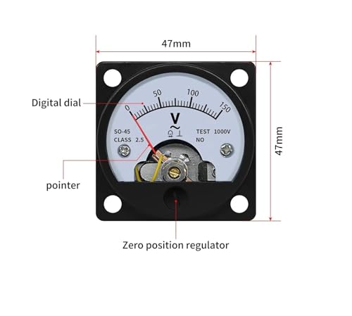 Compteur de tension DC SO-45 2V pour circuit marine