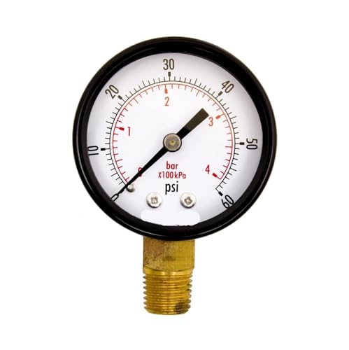 Manomètre 2 pouces 0-60 PSI pour résoudre les chutes de pression de fluide