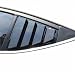 Luvkge for Hyundai Elantra 2017-2019 Car Rear Louver Window Side Shutter Cover Trim Sticker Vent Scoop ABS Carbon Fiber Accessories(Gloss Black)