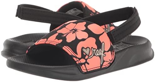 Reef Girls Little One Slide Sandal, Hibiscus Coral, 4 Kid | Image 6