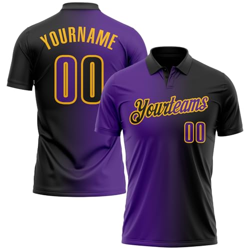 Custom Gradient Polo Golf Bowling Dart Tennis Jersey Shirt Personalized Business Work Team Uniforms for Men Women Youth