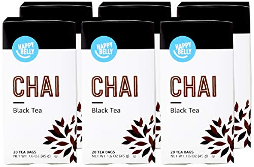 Happy Belly - Solimo Chai Black Tea Bags, 20 Count (Pack of 6) - //coolthings.us