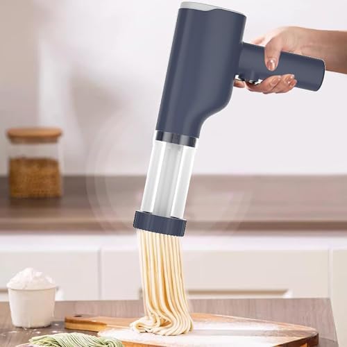 Máquina De Pastas Eléctrica, Portátil Multifuncional Máquina De Fideos Con 6 Moldes De Fideos, Máquina Automática De Fideos, Máquina De Pastas Recargable USB Para El Hogar O Picnic