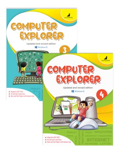 Image of Woodsnipe Beginner Computer Learning Book for Kids Age 6-8| Windows 10 | Class 3 & 4 | Computer , Uses, Parts, Features | Multiple Choice Questions | Quiz & Tests | Answers keys