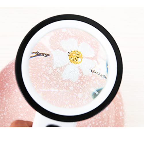 Kiboule Lupa de mão lupa lupa 30x com 12 leds para leitura de inspeção joalheria hobbies artesanato