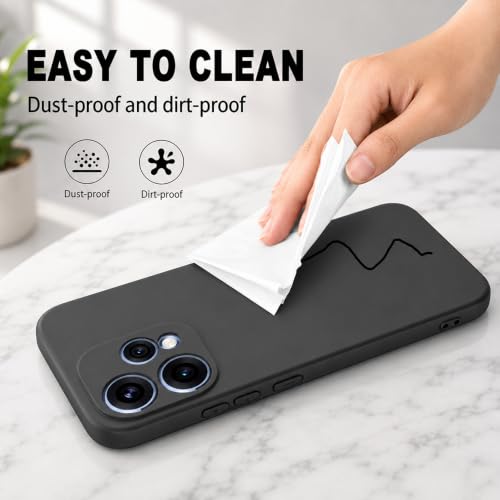 Image of Back Cover Compatible with Oppo Reno15 5G | Full Camera Protection | Premium Liquid Silicon Case | Flexible Bumper Case for Oppo Reno15 5G (Black)