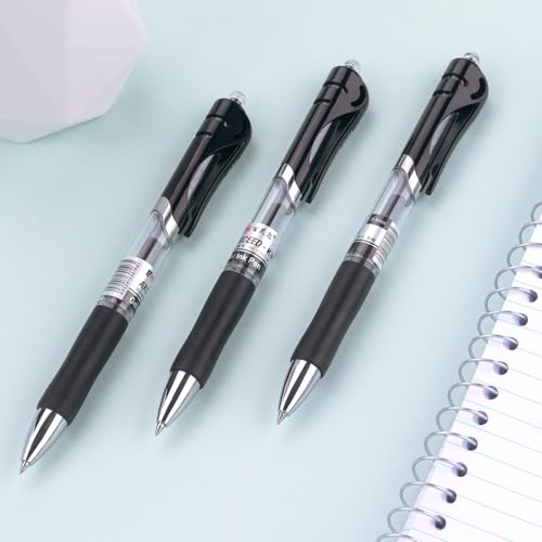 Bolígrafos de gel finos negros, pack 12 unidades miniatura 7