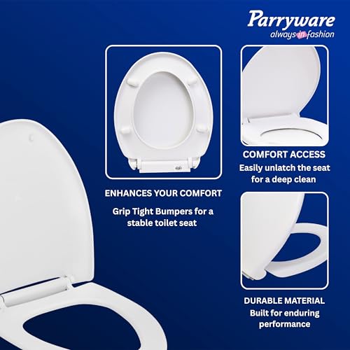 Image of Parryware Casa Soft Close Seat Cover (E83001C) with Adjustable Hinges | Eco-friendly Material with Superior Finish |Round Shape & Ultra White Colour Commode Seat Cover Antibacterial Technology