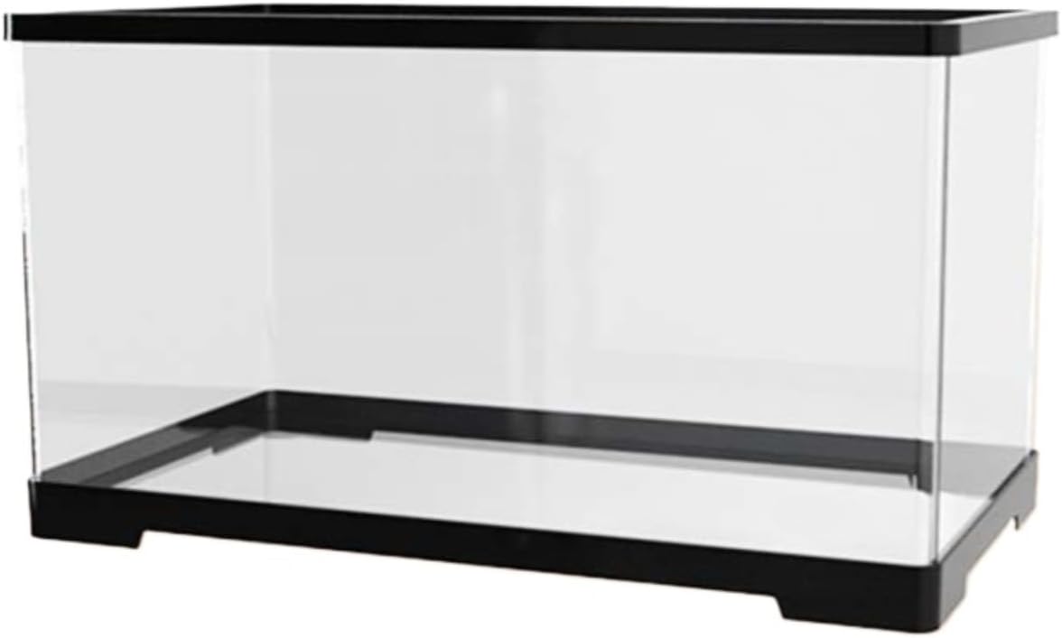 アクリル金魚鉢 小型角型水槽 卓上アクアリウム リビング用 シンプルおしゃれデザイン 小巧省スペース 家庭用観賞水槽 透明度高く耐衝