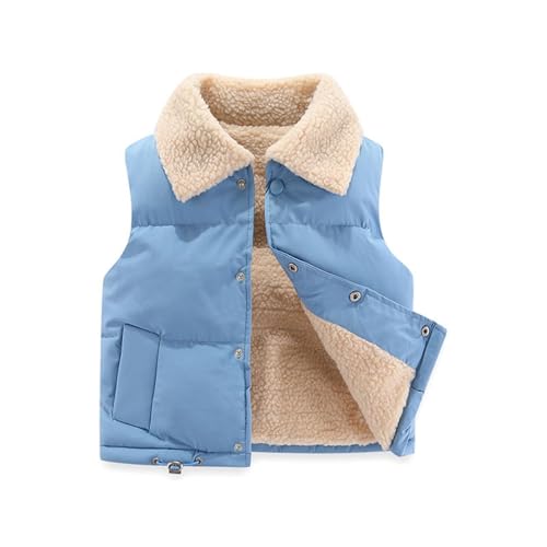 Toddler Boys Girls Hooded Puffer Vest Kids Winter Lightweight Sleeveless Buttons Fleece Puffy Weighted Down Line Jacket2