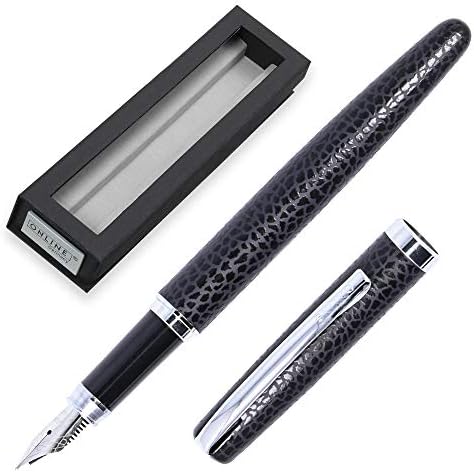 Online Eleganza Fountain Pen I Satin Red I Nib Size M I Metal Clip I Includes Ink Cartridge I Fountain-Pen for Standard Ink Cartridges Or Converter I In Gift Box