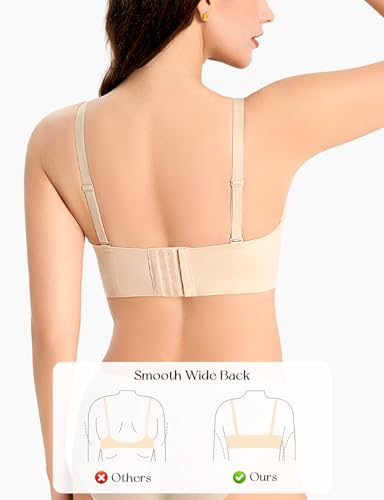 Push Up Padded Bras for Women T Shirt Bombshell Plunge Everyday Bra Seamless Underwire Support4