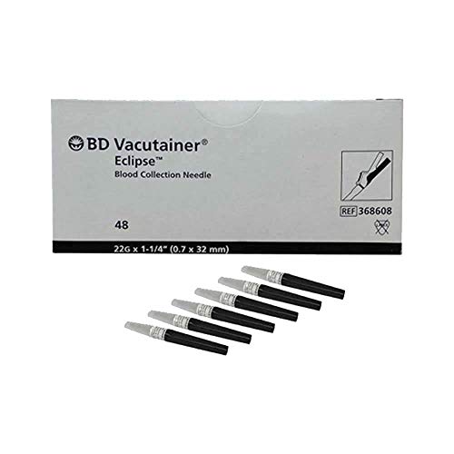 BD Vacutainer Eclipse Blood Collection Needle, 22G x 1-1/4
