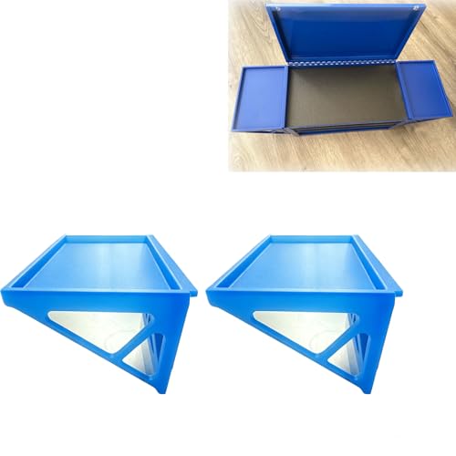VELGGQAN Mini Tool Box Shelf for Harbor Freight Mini Tool Box, Storage Shelf Organizer Rack, Space Saving Display Stand, Workbench Accessory.(2-Piece Side Shelf Set) (Blue)