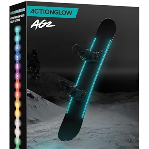 ActionGlow LED Snowboard Lighting System (AG2) | 7 Color Modes, 100% Waterproof, Super Bright, Visible from Over a Half Mile, Easy 5 Minute Install