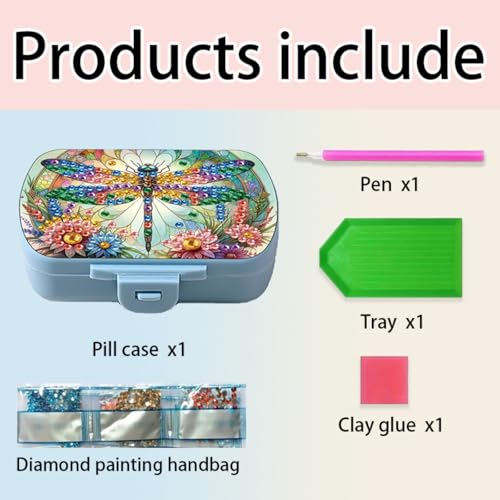Image of ARTopet Diamond Art Painting Mini Storage Box with 6-Grid Creative Design Compact Portable Small Case for Purse Travel Daily (2Pcs)