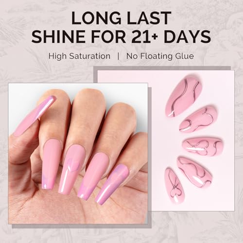 Image of MelodySusie 0.5fl oz Cloud Pink Gel Nail Polish, Nails Soak Off UV LED Baby Pink Gel Polish Gift for Women Nail Art Manicure Salon DIY Nail Design Decoration at Home-A2608