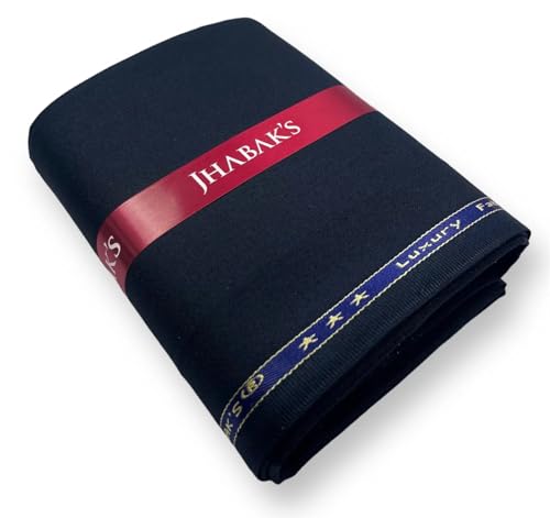 Image of JHABAK'S Unstitched Premium Cotton Blend Strip Shirt & Trouser Fabric - 2.25 Meter Shirt Cloth - 1.30 Meter Pant Piece (Set of 2)