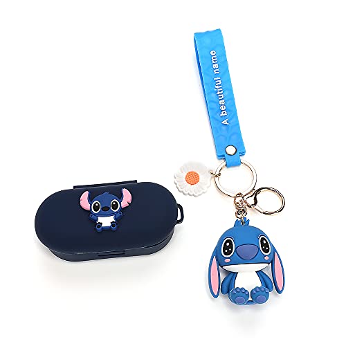 Bose Sport Case Protective Cover with Doll Keychain, Suublg Silicone Cartoon Headphones Case Fit Designed for Wireless Bose Sport Earphone (Not for Bose QuietComfort Earphone) (Stitch)