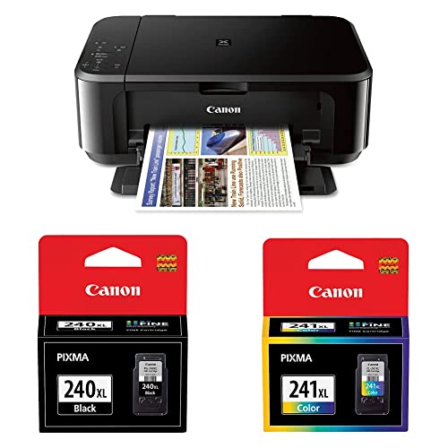 Image of Canon PIXMA MG3620 Wireless All-in-One Color Inkjet Printer & PG-240XL ChromaLife 100 Black Ink Cartridge (5206B001) & CL-241XL ChromaLife 100 Color Ink Cartridge (5208B001)