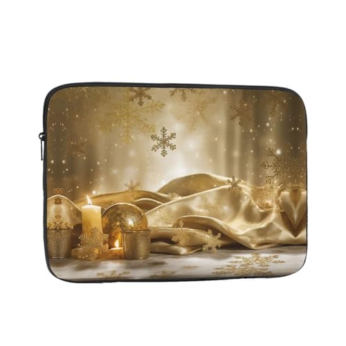 Funda para laptop para mujer 15 pulgadas negra con diseño navideño miniatura 1