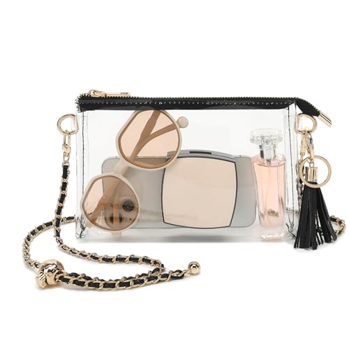 Image of YGR Womens Clear Bag for Stadium Events PVC Small Crossbody Purse for Concert, Party Sports Stadium Approved Present