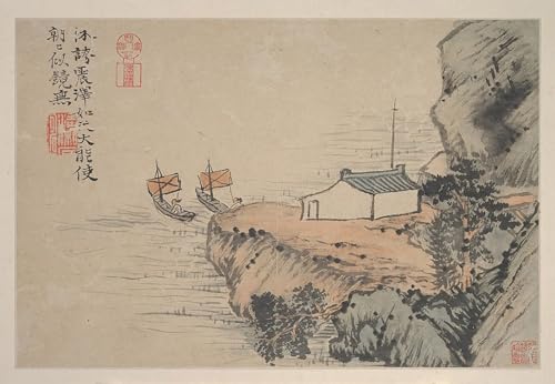 Art Mural Shitao Toile Impression pour une Décoration du Salon Apaisante