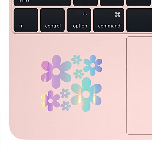 Image of Groovy Daisy Flower (Holographic Opal Purple) (Set of 2) Premium Waterproof Vinyl Decal Stickers Laptop Phone Accessory Helmet Car Window Bumper Mug Tuber Cup Door Wall Decoration