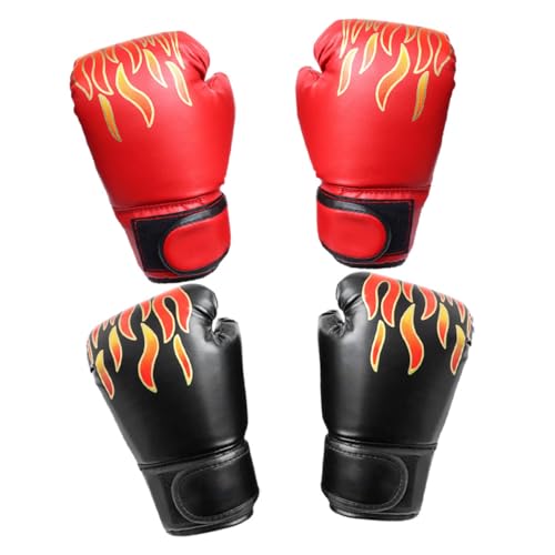 Frcolor 2組 用ボクシンググローブ 素材耐久性スパーリンググローブ 幼児トレーニング用 キックボクシング練習用 衝撃吸収 快適通気性グロ
