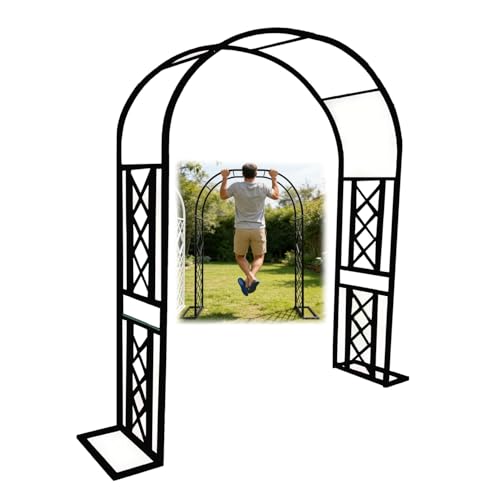 Arco de jardín de metal robusto con base estable para exteriores 2