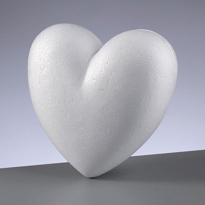 Efco Coeur 3D polystyrène séparable 15 cm, épaisseur fermé 6 cm, Styropor Blanc densité supérieure