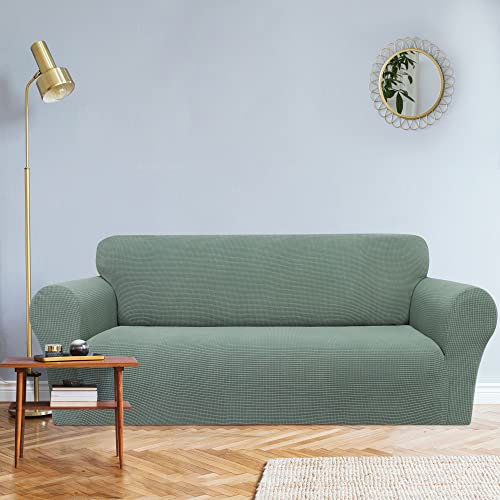 PiccoCasa Stretch Sofa Slipcover, 1-Piece Couch Seat Cover for Sofa Living Room, Spandex Jacquard Checks Sofa Covers - Image 2