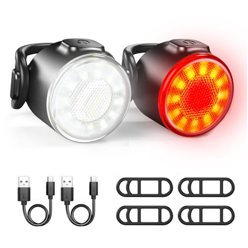 Mucek 2 piezas de luz para cochecito de bebé, luces de cochecito de bebé LED con luz blanca roja, USB recargable luz cochecito, accesorios de iluminación para todos los cochecitos Mucek 2 piezas de luz para cochecito de bebé, luces de cochecito de bebé LED con luz blanca roja, USB recargable luz cochecito, accesorios de iluminación para todos los cochecitos