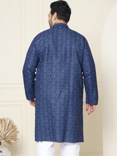 Image of SOJANYA Plus(Since 1958) Men's Cotton Checked Kurta