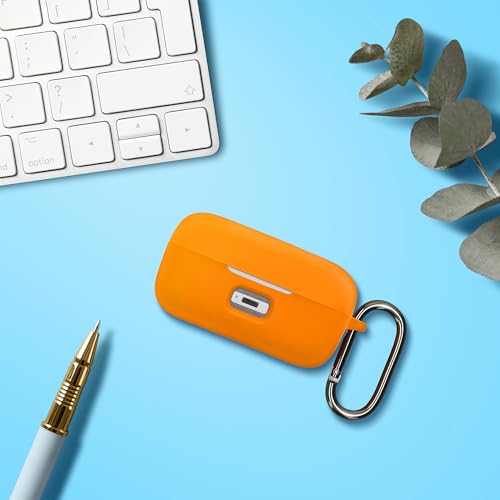 kwmobile Etui kompatybilne z Sennheiser Momentum True Wireless 3 / True Wireless 4 słuchawki - silikonowe etui ochronne, etui w kolorze pomarańczowym
