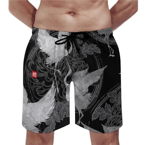Short de bain homme oiseau blanc léger pour éviter les irritations