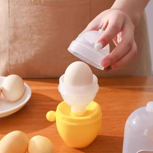 Image of Golden Egg Shaker Mixer - Manual Hand Spinner Egg Scrambler for Scrambled Inside Shell - Portable Mixing Tool for Kitchen, Camping & Travel