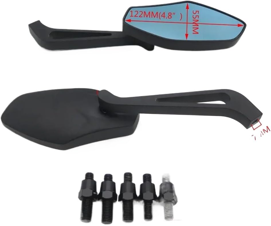 Aftermarket Motorcycle Mirrors 8mm 10mm For Handlebar