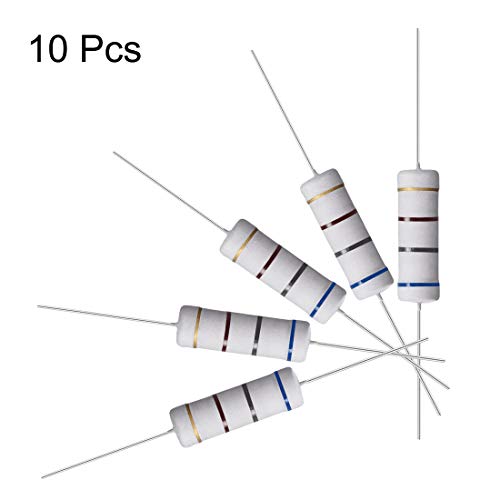Uxcell 10Pcs 680 Ohm Resistor, 5W 5% Tolerance Metal Oxide Film Resistors, Axial Lead, Flame Proof For Diy Electronic Projects And Experiments #TOP2