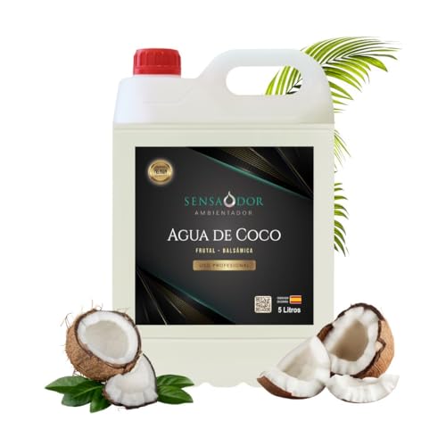 Ambientador perfume garrafa de 5 litros Sensaodor, para hogar, oficina, negocios, profesional... (Agua de coco)