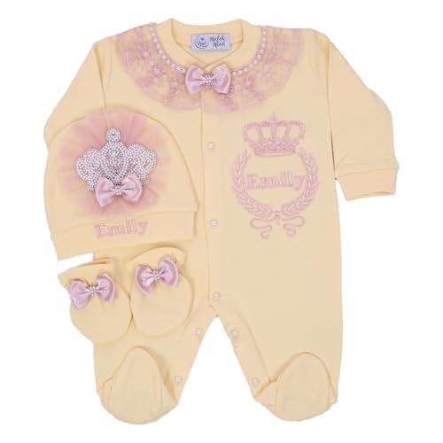 Custom Newborn Baby Clothes Set for Girls (3 PCS)