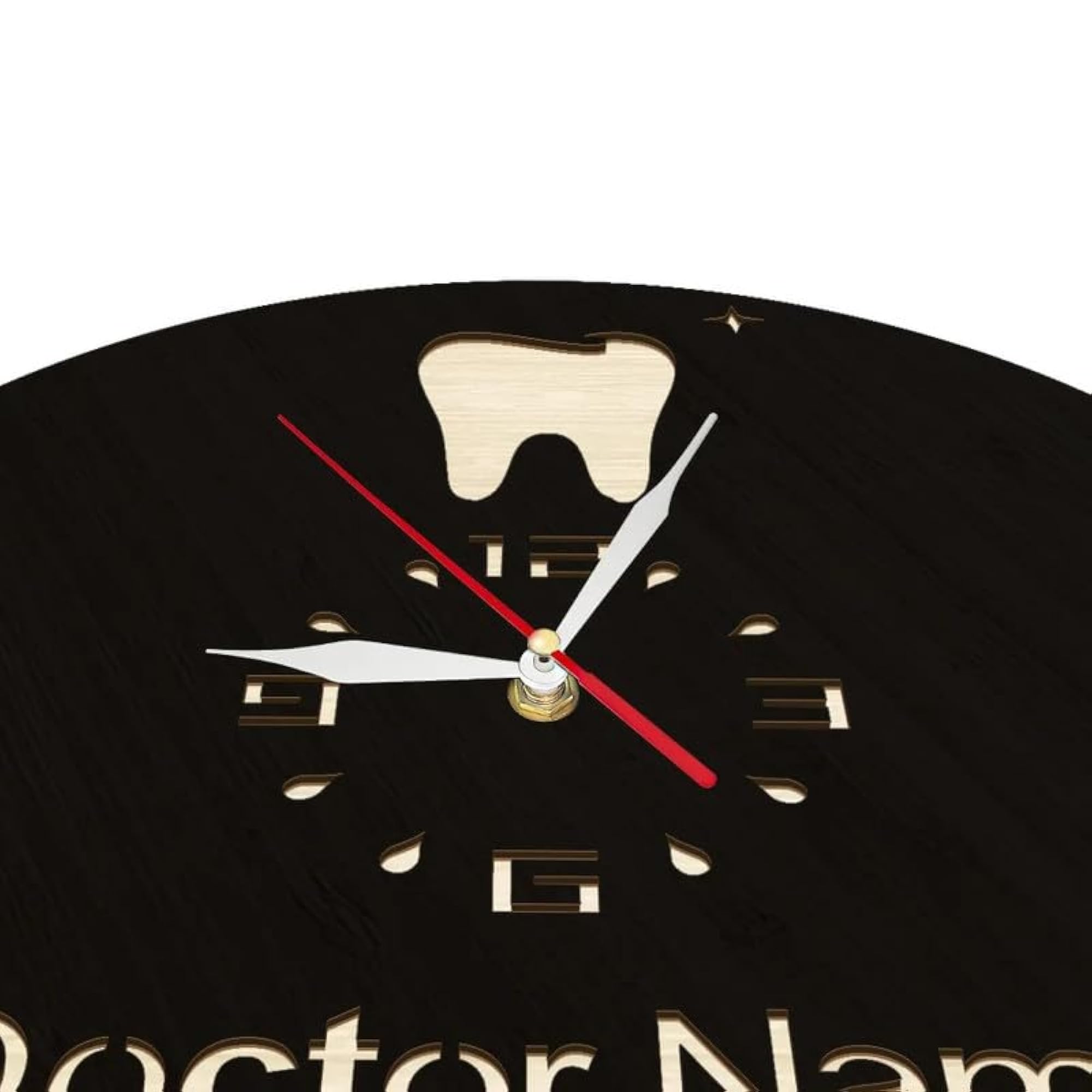 Personalized Dental Tooth Wall Clock, Custom Gift