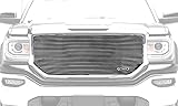 T-Rex Grilles 2016-2018 Sierra 1500 Laser Billet Grille, Polished, 1 Pc, Insert, without Logo Cutout - PN #6202140, Black
