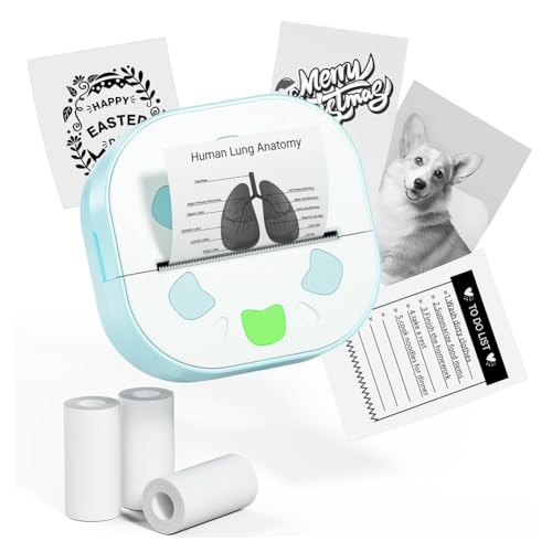 HWIREUIGT Impresora de calcomanías D21 Bluetooth máquina para hacer calcomanías portátil, mini impresora de calcomanías D21, máquina para hacer calcomanías Bluetooth 21 con Bluetooth con 3 rollos de