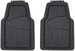 Amazon Basics 2-Piece Toute la saison PVC Tapis de sol pour voitures, VUS et camions, Noir